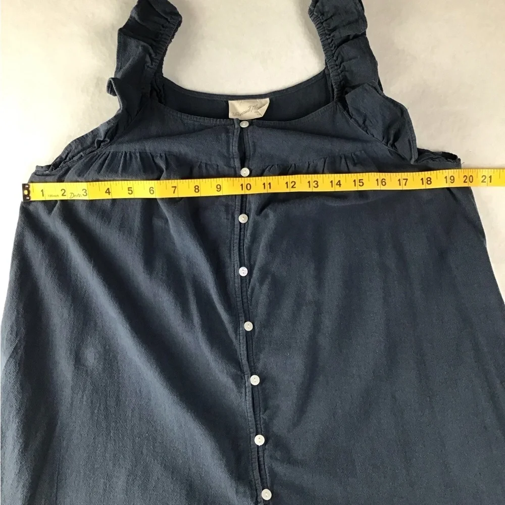 Universal Thread Blue Ruffle Buttoned Mini Dress - Picture 4 of 8